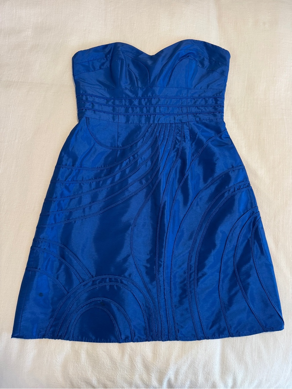 Laundry by Design Strapless Cobalt Blue Sweetheart Cocktail Dress